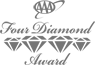 The image shows a "Four Diamond Award" logo with four stylized diamond shapes beneath the text.