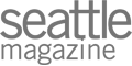 The image shows the logo of "Seattle Magazine" in a gray, lowercase font.